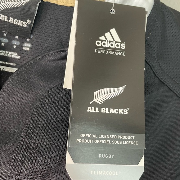Adidas All Black Jersey New with Tags Size Medium - Picture 4 of 6